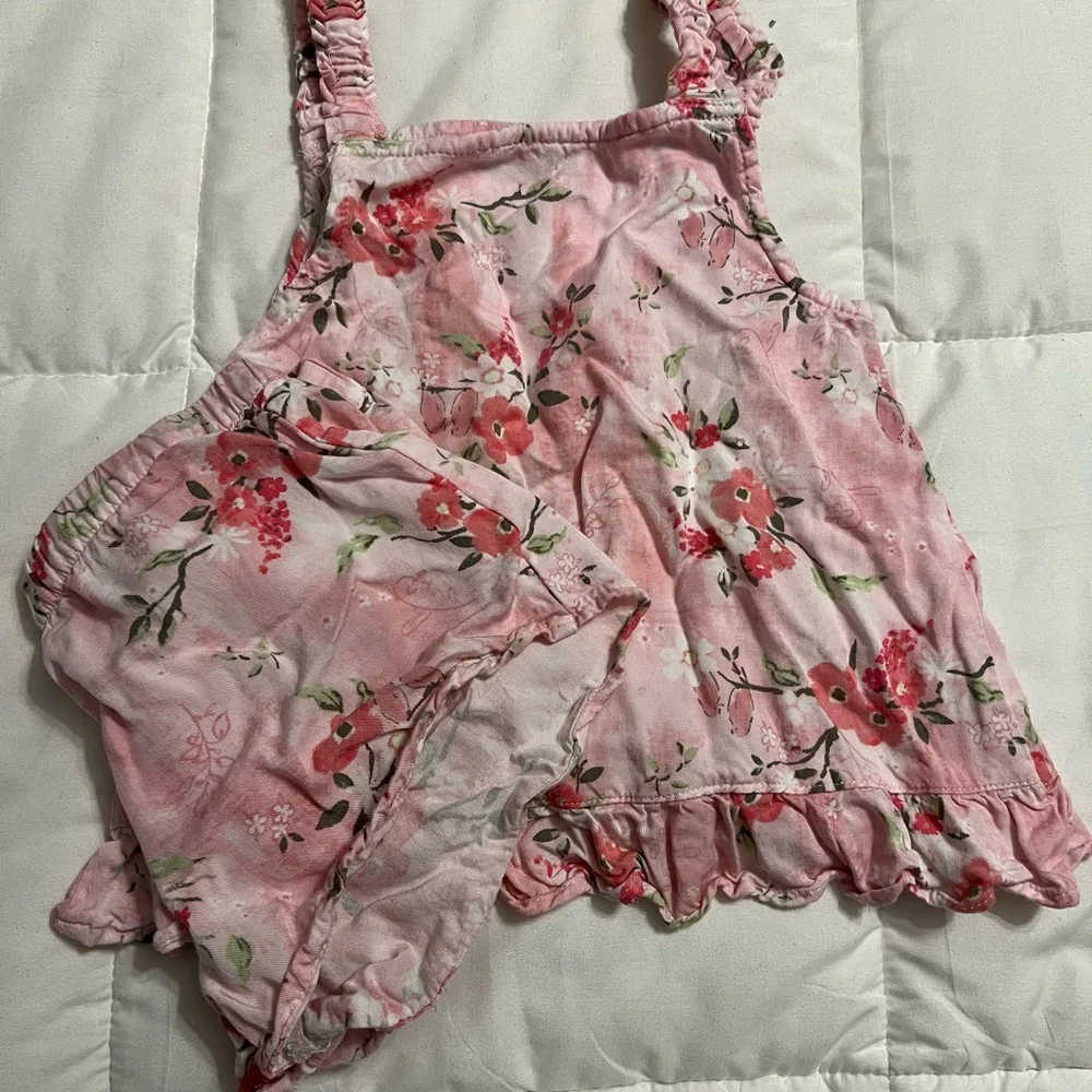 Vince Camuto Girls Floral Tank Top & Shorts Set Size 7 Pink Summer Outfit - Picture 4 of 8